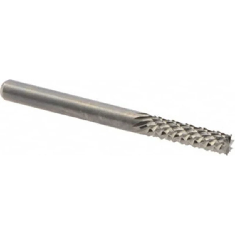 M.A. Ford 1/8 Diam, 1/2 LOC, 1/8 Shank Diam, Burr-End Diamond-Pattern Router Bit Solid Carbide, Uncoated, 1-1/2 OAL 2...