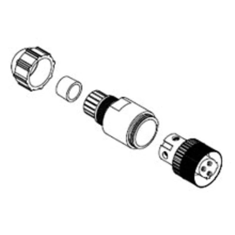 MIC 3P F-ATTCH DUAL KEYWAY PG9 By Woodhead 7A3000-32