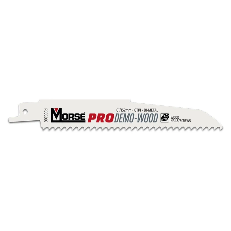MORSE PRO Demo-Wood Reciprocating Saw Blade (6tpi x 152mm) - 5 Pack