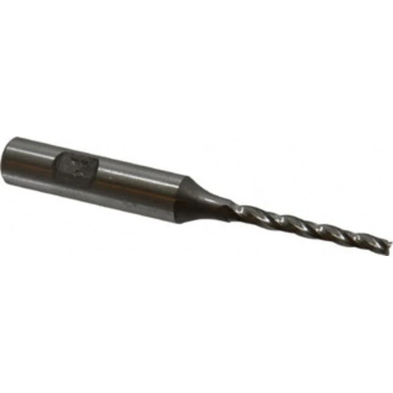 Made in USA 0.5 per Side 1/8 Small End Diam 1-1/4 LOC 3-Flute High Speed Steel Tapered Square End Mill Uncoated, 3/8 ...