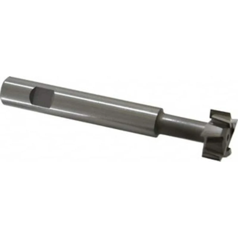Made in USA 1 Diam, 1/2 Wide, Cobalt T-Slot Cutter 7/16 Neck Diam, 1 Neck Length, 5/8 Shank Diam, 4-5/16 OAL, Uncoate...