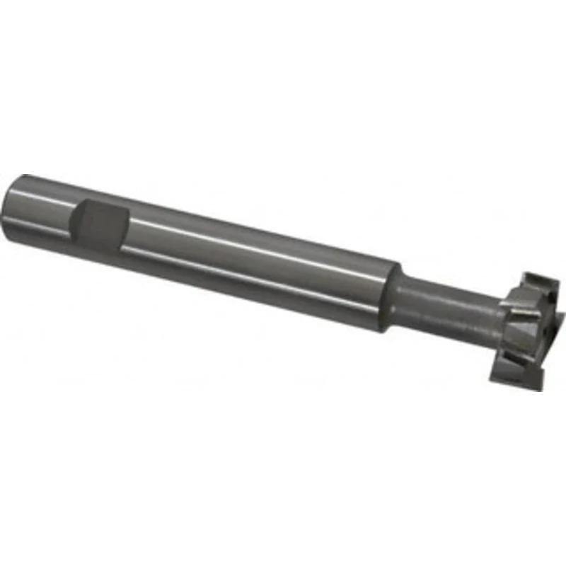 Made in USA 1 Diam, 3/8 Wide, High Speed Steel T-Slot Cutter 7/16 Neck Diam, 1 Neck Length, 5/8 Shank Diam, 4-15/16 O...