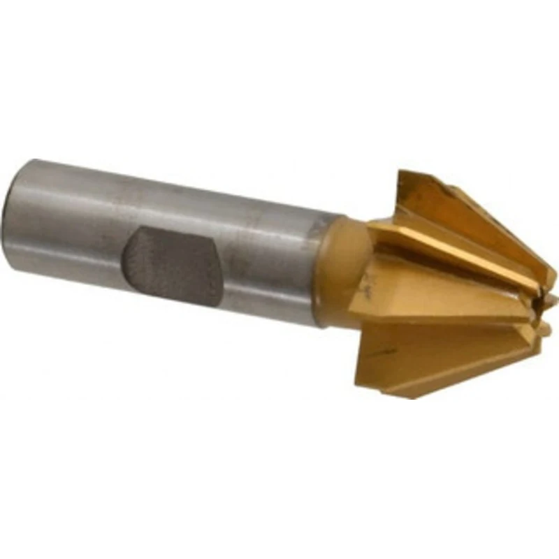 Made in USA 1 Large x 3/8 Small Diam, 11/16 Width of Cut, 60 Included Angle, 8 Teeth, High Speed Steel Face Angle Cut...