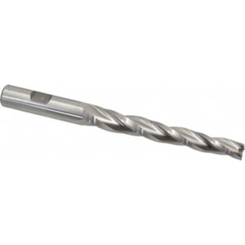 Made in USA 1 per Side 3/8 Small End Diam 3-1/4 LOC 3-Flute High Speed Steel Tapered Square End Mill Uncoated, 1/2 Sh...