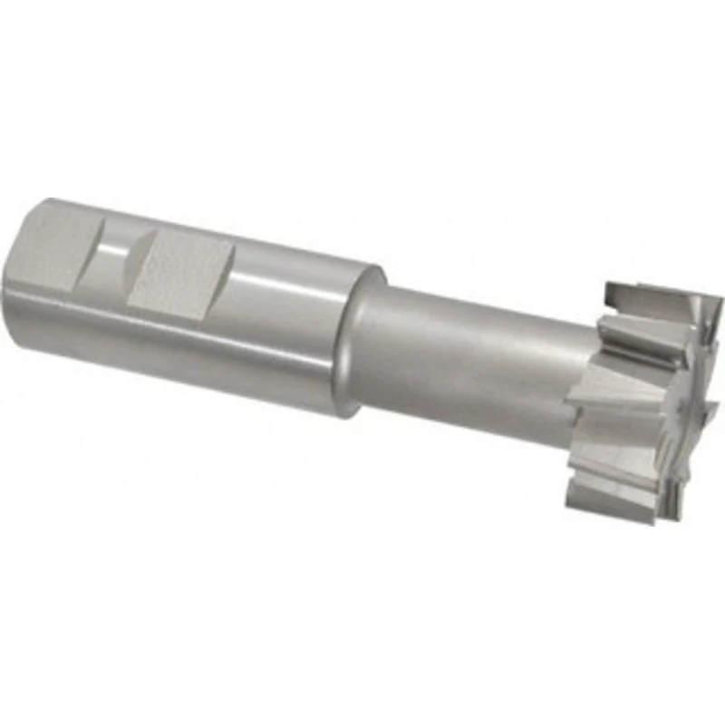 Made in USA 1-15/32 Diam, 5/8 Wide, High Speed Steel T-Slot Cutter 25/32 Neck Diam, 1 Shank Diam, 2-15/16 Shank Lengt...