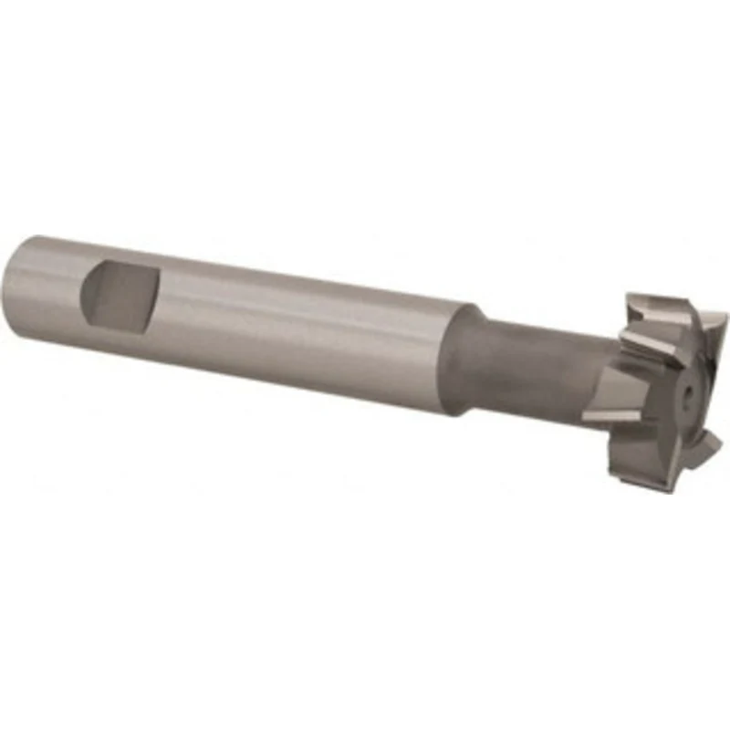 Made in USA 1-1/4 Diam, 1/2 Wide, Cobalt T-Slot Cutter 19/32 Neck Diam, 1-1/8 Neck Length, 3/4 Shank Diam, 5-1/8 OAL,...