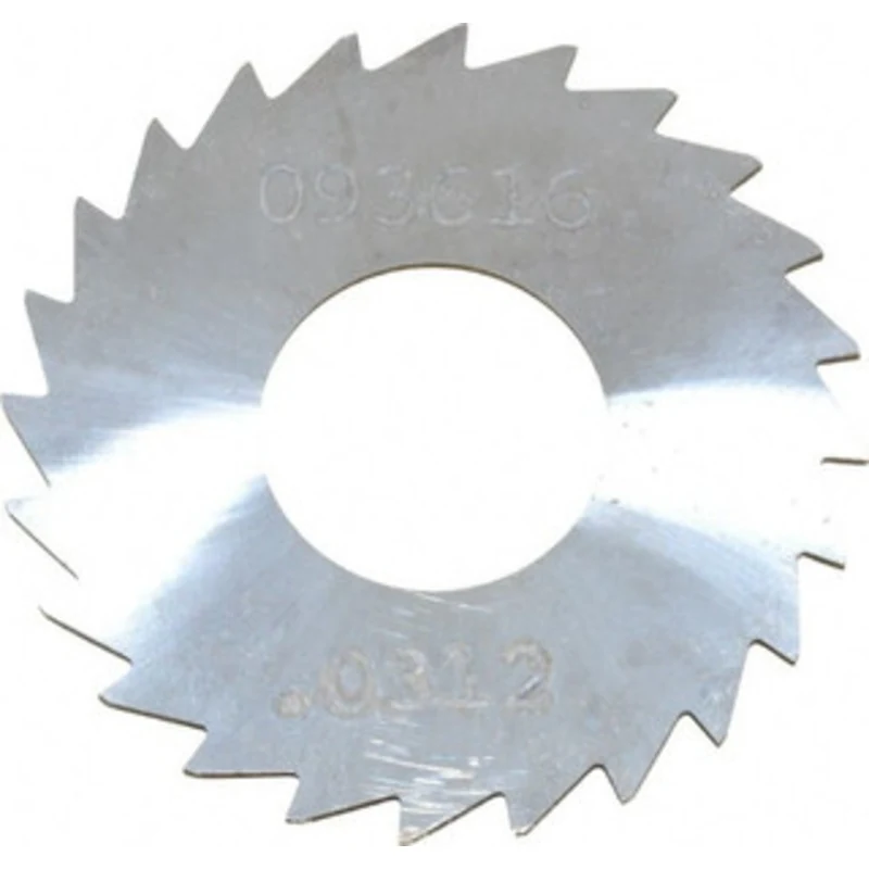 Made in USA 1-1/4 x 0.0313, 1/2 Arbor, 24-Tooth Solid Carbide Slitting & Slotting Saw Uncoated, RH Cut, Straight Teet...