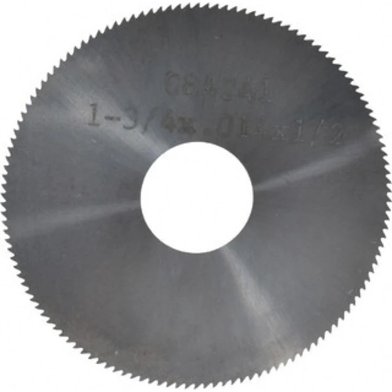 Made in USA 1-3/4 Diam x 0.014 Blade Thickness, 1/2 Arbor Hole Diam, 130 Teeth, Solid Carbide, Jewelers Saw Uncoated ...