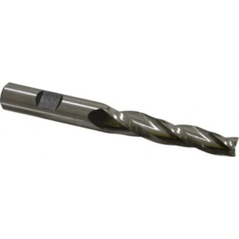 Made in USA 1.5 per Side 3/8 Small End Diam 2-1/4 LOC 3-Flute High Speed Steel Tapered Square End Mill Uncoated, 1/2 ...