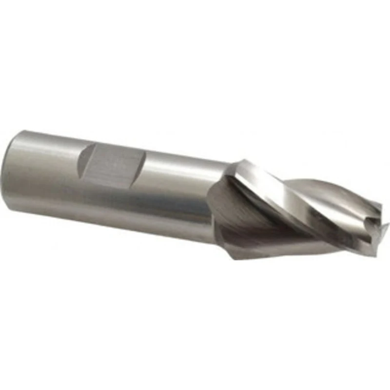 Made in USA 10 per Side 1/2 Small End Diam 1-1/4 LOC 3-Flute High Speed Steel Tapered Square End Mill Uncoated, 3/4 S...
