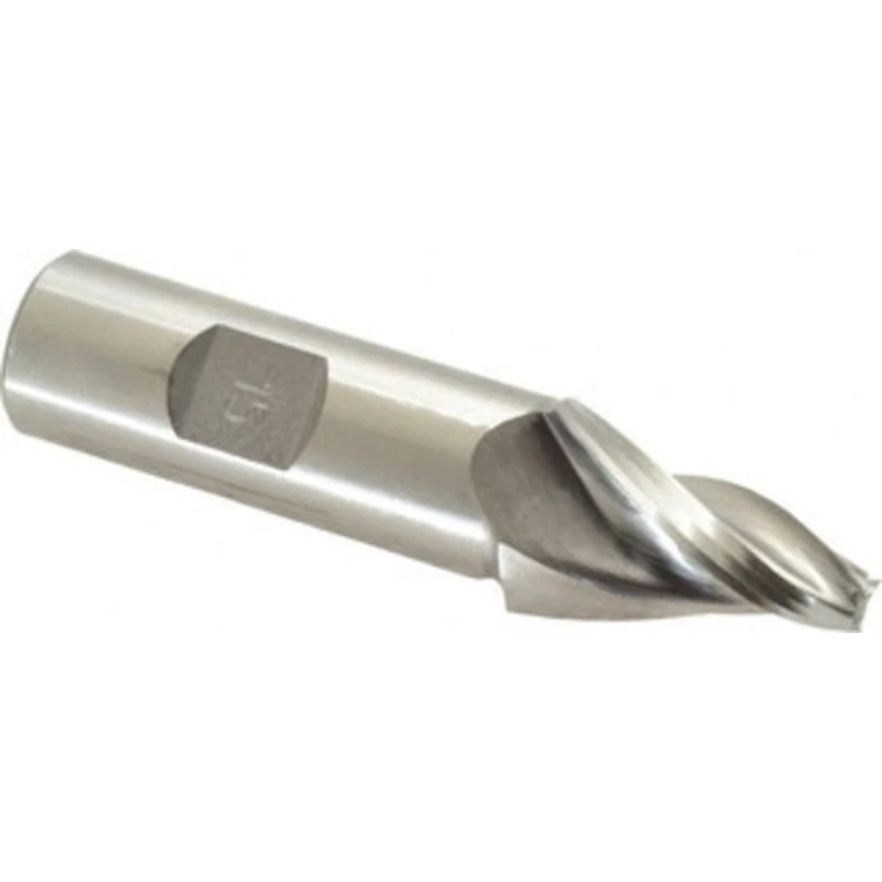 Made in USA 15 per Side 1/4 Small End Diam 1-1/4 LOC 3-Flute High Speed Steel Tapered Square End Mill 3/4 Shank Diam,...