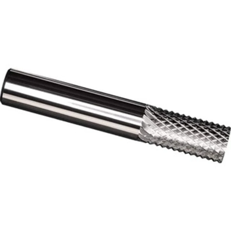 Made in USA 1/4 Diam, 1 LOC, 1/4 Shank Diam, Plain (No End) Diamond-Pattern Router Bit Solid Carbide, Uncoated, 3 OAL...