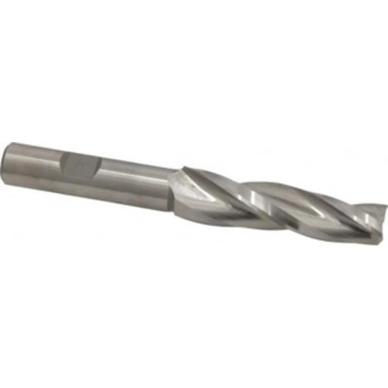 Made in USA 2 per Side 1/2 Small End Diam 2-1/4 LOC 3-Flute High Speed Steel Tapered Square End Mill Uncoated, 1/2 Sh...