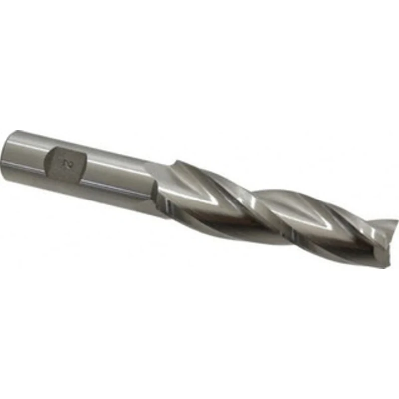 Made in USA 2 per Side 3/4 Small End Diam 3-1/4 LOC 3-Flute High Speed Steel Tapered Square End Mill Uncoated, 1 Shan...