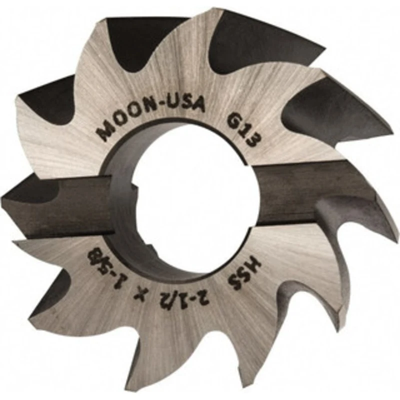 Made in USA 2-1/2 10-Flute High Speed Steel Finisher Shell End Mill Uncoated, 1 Arbor Hole, 1-5/8 LOC, Right Hand Cut...