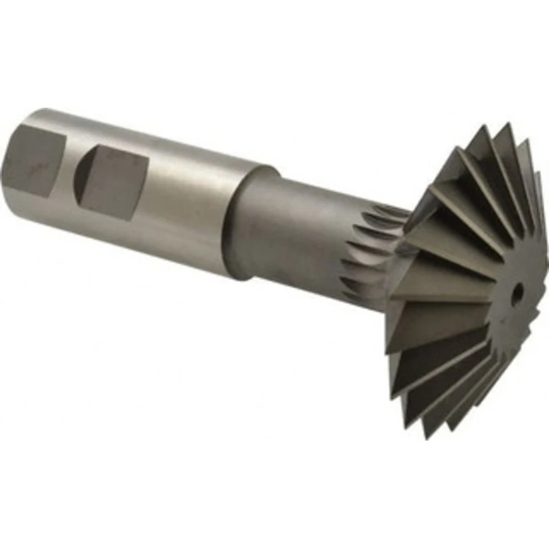 Made in USA 2-1/4 2-1/4 Cut Diam, 3/4 Cut Width, 7/8 Shank, High Speed Steel Double-Angle Cutter Uncoated, 4-5/32 OAL...