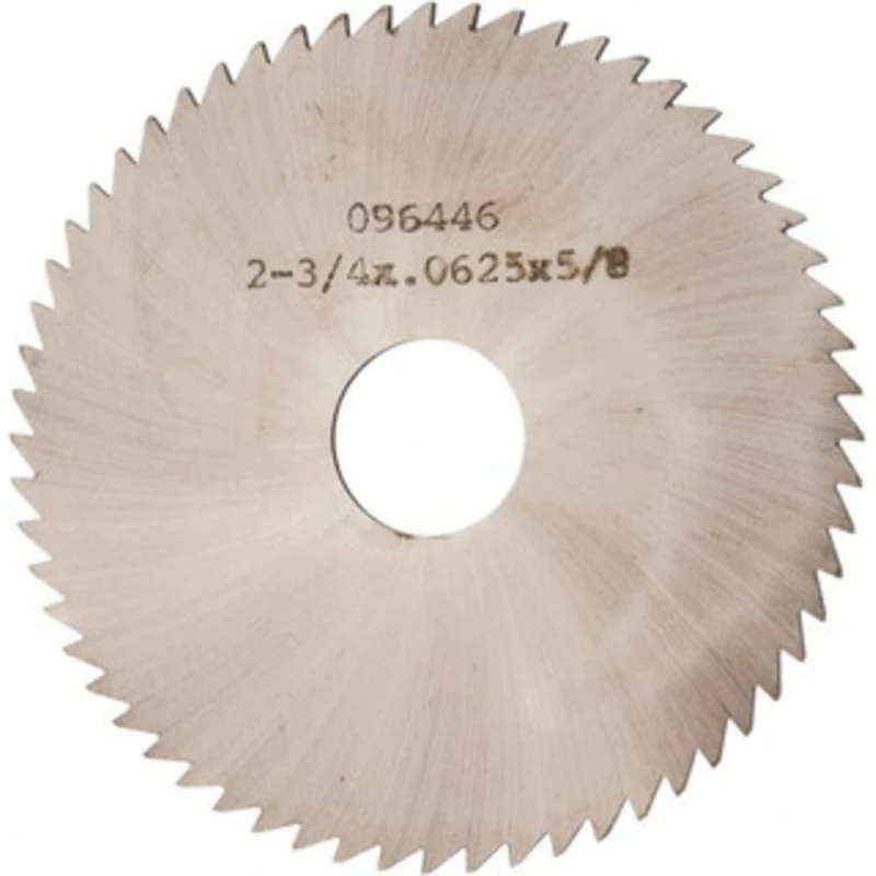 Made in USA 2-3/4 x 1/16, 5/8 Arbor, 60-Tooth Solid Carbide Slitting & Slotting Saw Straight Teeth, Concave Ground XS...