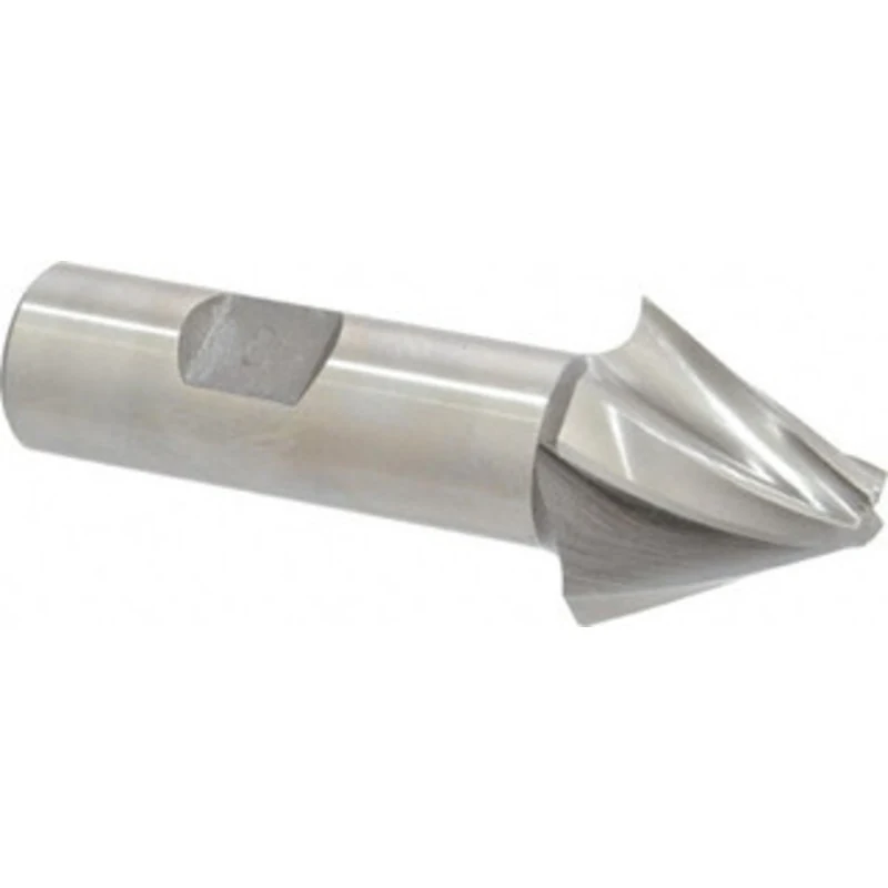 Made in USA 25 per Side 5/16 Small End Diam 1 LOC 4-Flute High Speed Steel Tapered Square End Mill Uncoated, 3/4 Shan...