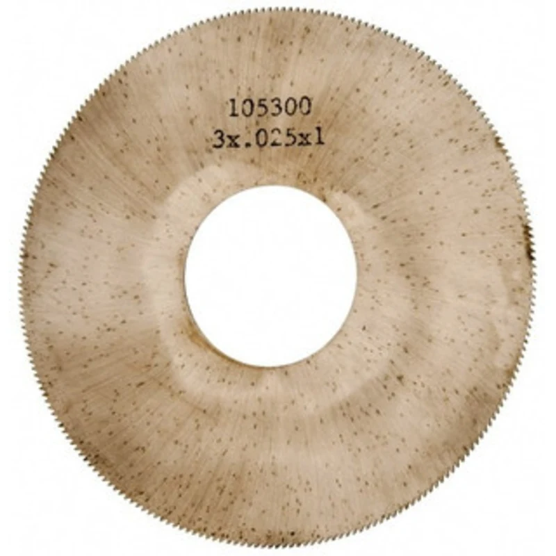 Made in USA 3 Diam x 0.025 Blade Thickness, 1 Arbor Hole Diam, 230 Teeth, Solid Carbide Jewelers Saw Uncoated X2D0252...