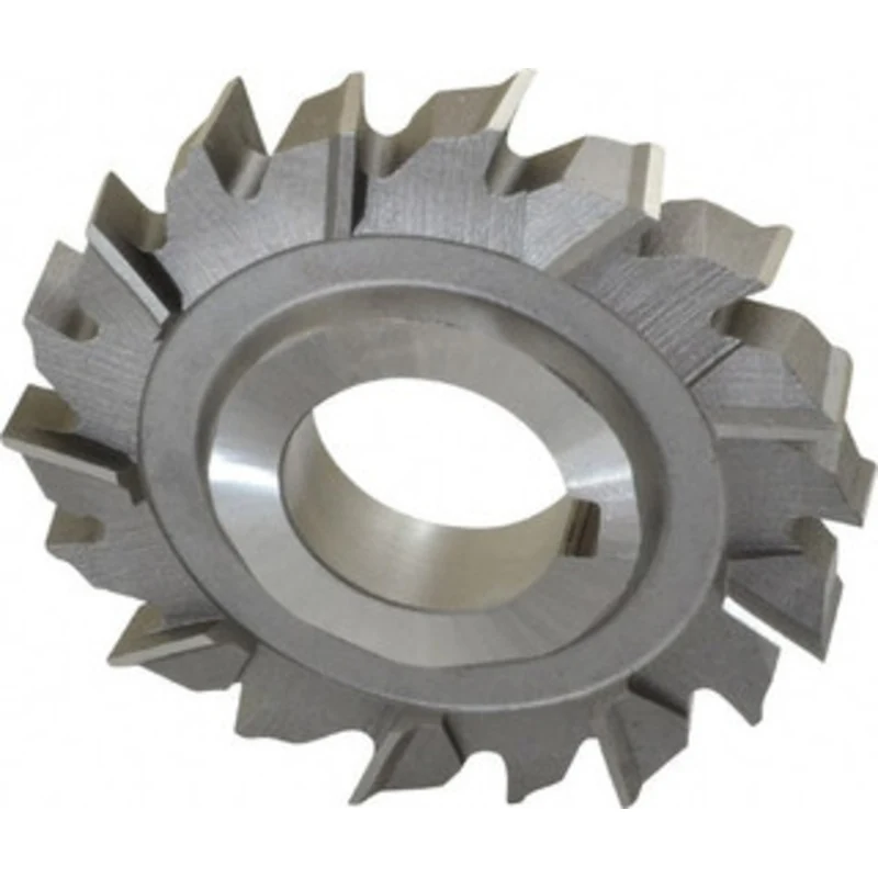 Made in USA 3 Diam x 1/2 Face Width Staggered Tooth Side Milling Cutter 1 Arbor Hole, High Speed Steel, Uncoated, 18 ...