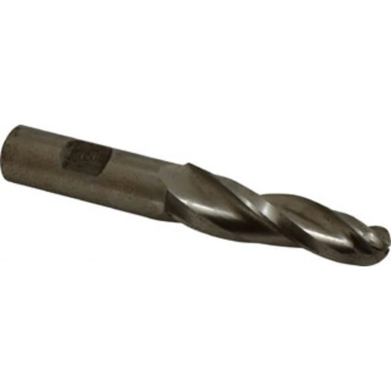 Made in USA 3 per Side 1/2 Small End Diam 2-1/4 LOC 3-Flute High Speed Steel Tapered Ball End Mill 5/8 Shank Diam, 4-...