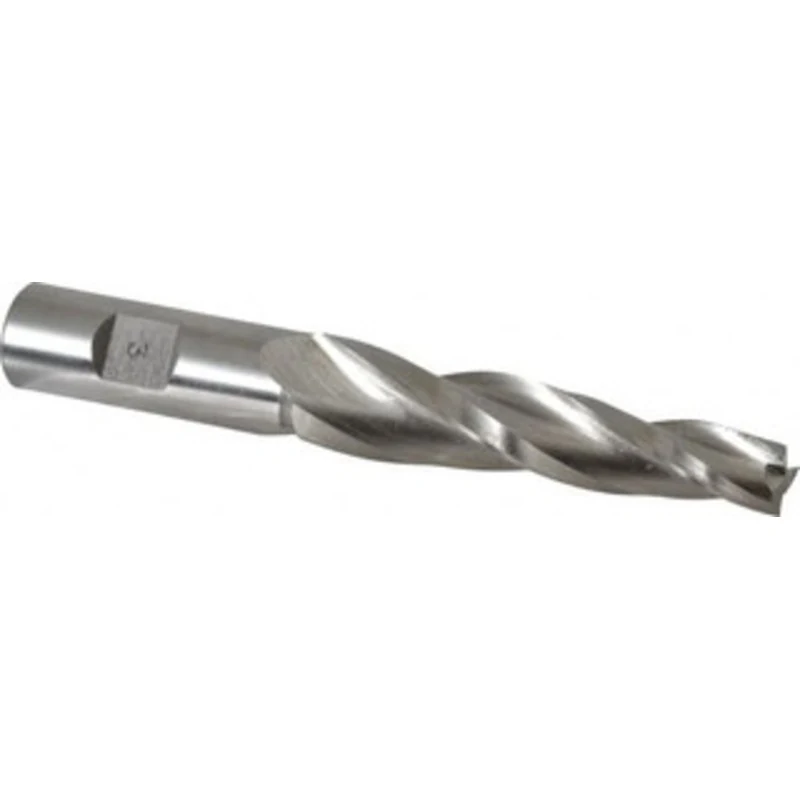 Made in USA 3 per Side 1/2 Small End Diam 3-1/4 LOC 3-Flute High Speed Steel Tapered Square End Mill Uncoated, 3/4 Sh...