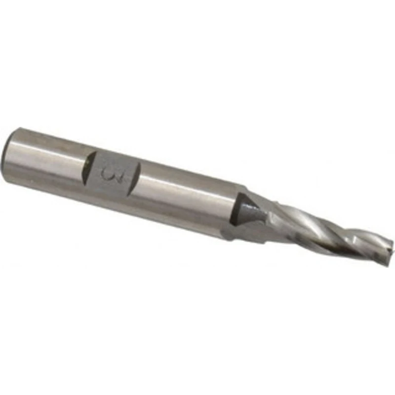 Made in USA 3 per Side 3/16 Small End Diam 3/4 LOC 3-Flute High Speed Steel Tapered Square End Mill Uncoated, 3/8 Sha...