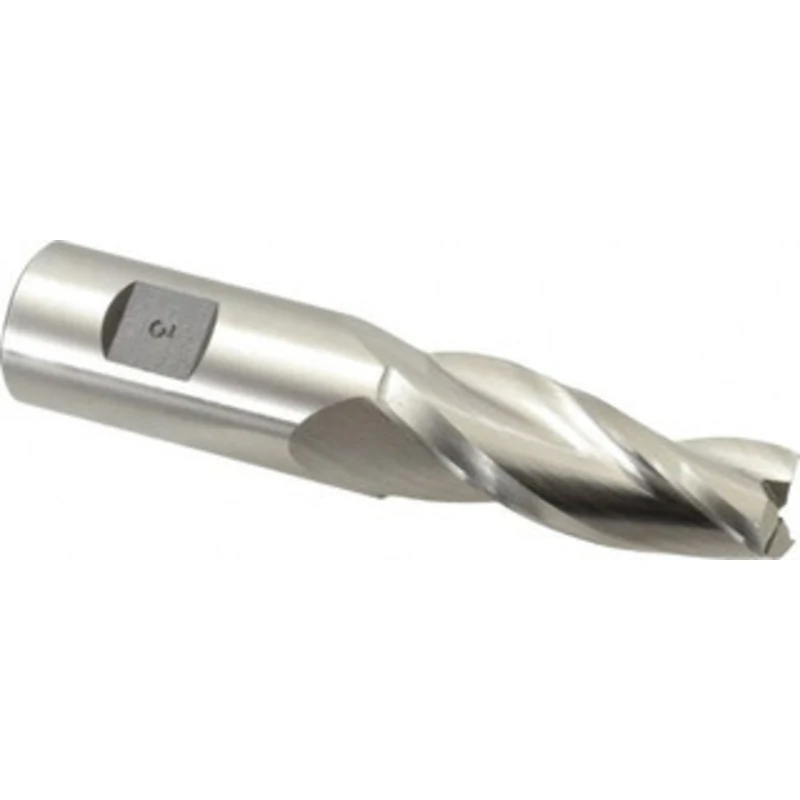 Made in USA 3 per Side 3/4 Small End Diam 2-1/4 LOC 3-Flute High Speed Steel Tapered Square End Mill Uncoated, 1 Shan...