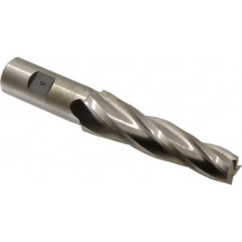 Made in USA 3 per Side 3/4 Small End Diam 4 LOC 4-Flute High Speed Steel Tapered Square End Mill Uncoated, 1 Shank Di...