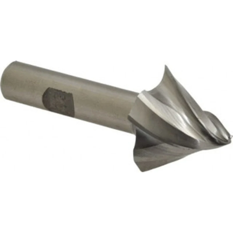 Made in USA 30 per Side 1/8 Small End Diam 1 LOC 4-Flute High Speed Steel Tapered Square End Mill 1/2 Shank Diam, 3 O...