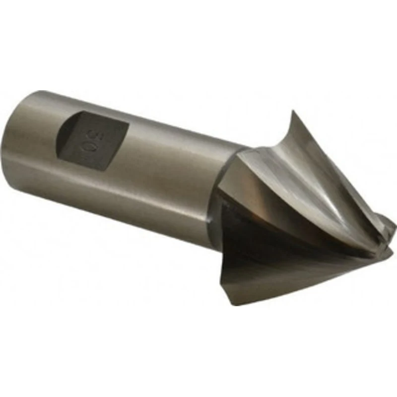 Made in USA 30 per Side 3/8 Small End Diam 1-1/4 LOC 4-Flute High Speed Steel Tapered Square End Mill Uncoated, 1 Sha...