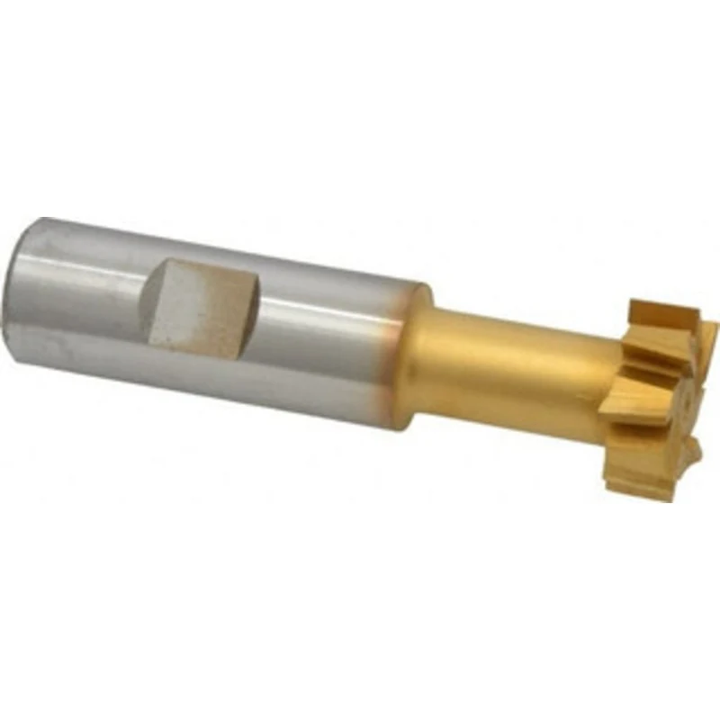 Made in USA 31/32 Diam, 25/64 Wide, High Speed Steel T-Slot Cutter 17/32 Neck Diam, 3/4 Shank Diam, 2-1/16 Shank Leng...