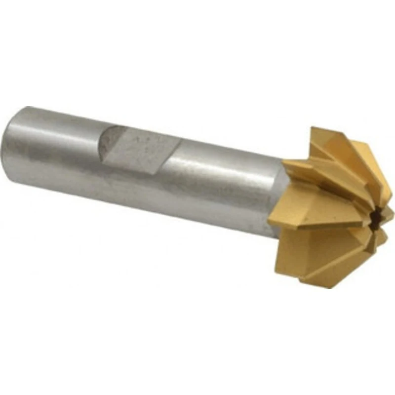Made in USA 3/4 Large x 5/16 Small Diam, 3/8 Width of Cut, 90 Included Angle, 8 Teeth, High Speed Steel Face Angle Cu...
