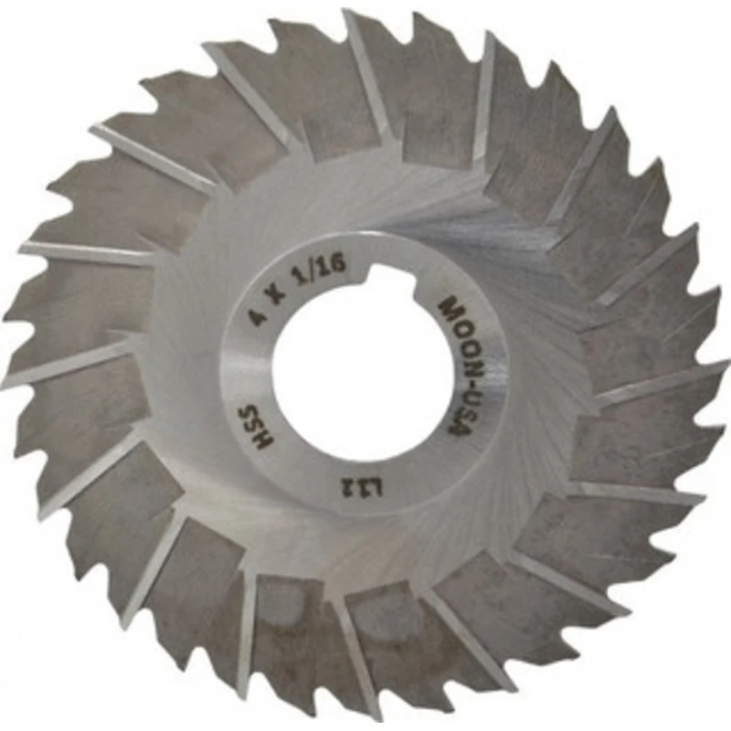 Made in USA 4 Diam x 1/16 Thick Staggered Tooth Side Chip Saw 1 Arbor Hole Diam, High Speed Steel, Uncoated, 32 Teeth...