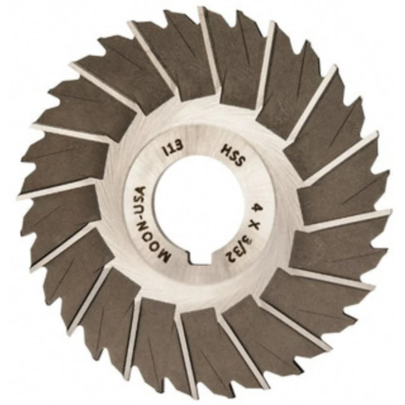 Made in USA 4 Diam x 3/32 Thick Staggered Tooth Side Chip Saw 1 Arbor Hole Diam, High Speed Steel, Uncoated, 32 Teeth...