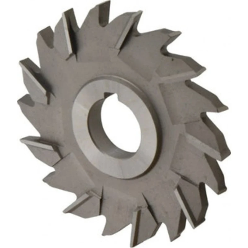 Made in USA 4 Diam x 3/8 Face Width Staggered Tooth Side Milling Cutter 1 Arbor Hole, High Speed Steel, Uncoated, 18 ...