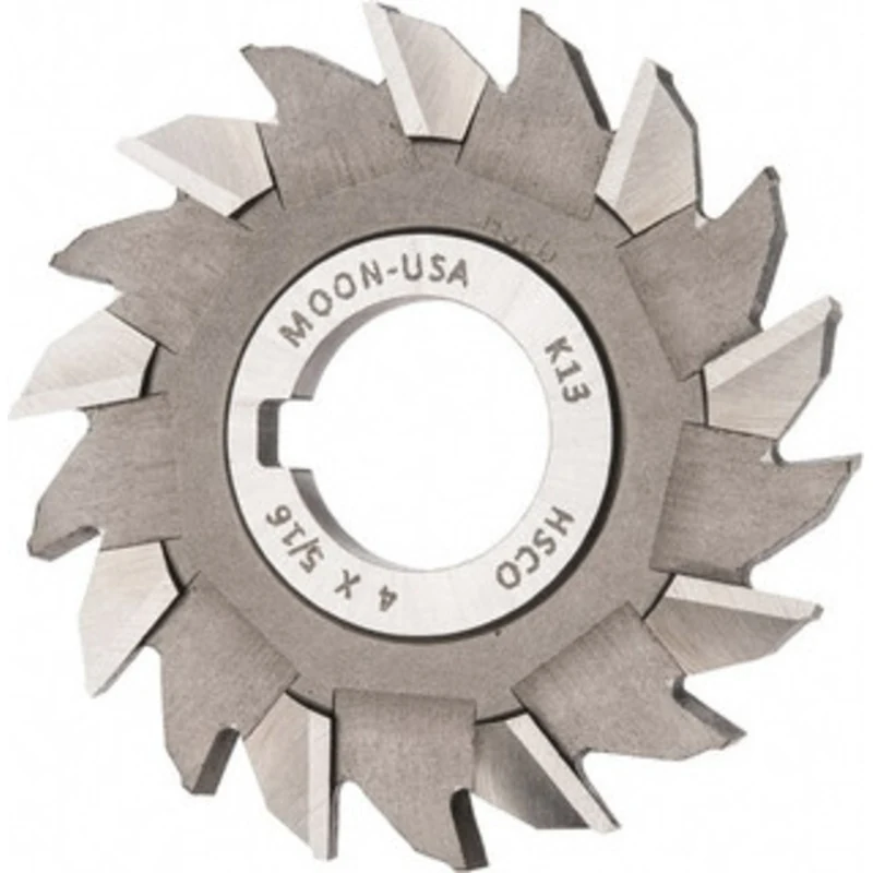 Made in USA 4 Diam x 5/16 Face Width Staggered Tooth Side Milling Cutter 1-1/4 Arbor Hole, Cobalt, Uncoated, 18 Teeth...