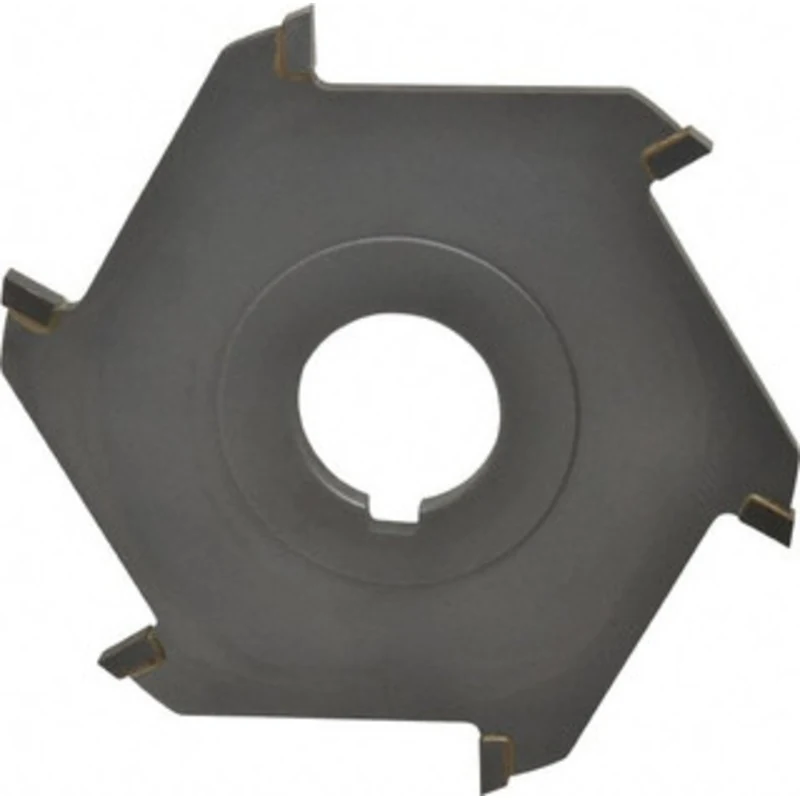 Made in USA 4 x 3/16, 1 Arbor, 6-Tooth Carbide-Tipped Slitting & Slotting Saw Uncoated, RH Cut, Straight Teeth, Conta...