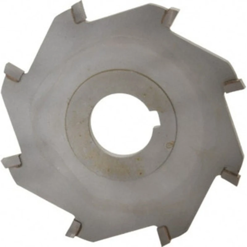 Made in USA 4 x 3/16, 1 Arbor, 8-Tooth Carbide-Tipped Slitting & Slotting Saw Uncoated, RH Cut, Straight Teeth, Conta...