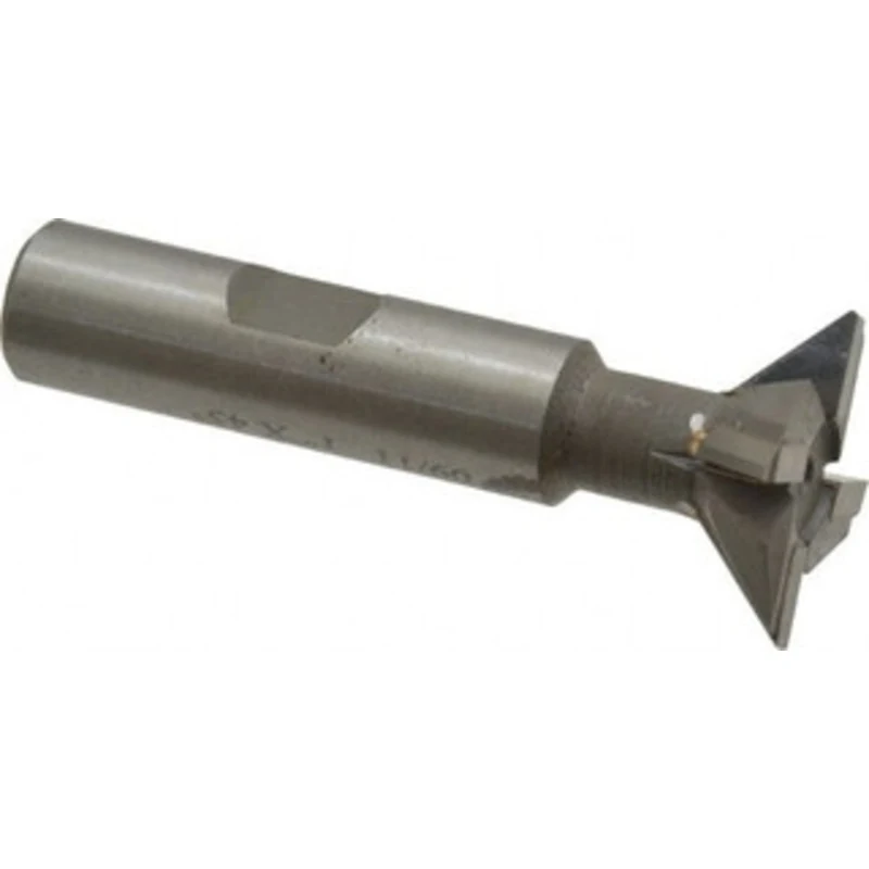 Made in USA 45 1 Cut Diam, 5/16 Cut Width, Carbide-Tipped Dovetail Cutter Uncoated, 1/2 Shank Diam, 2-1/2 OAL, 4 Teet...