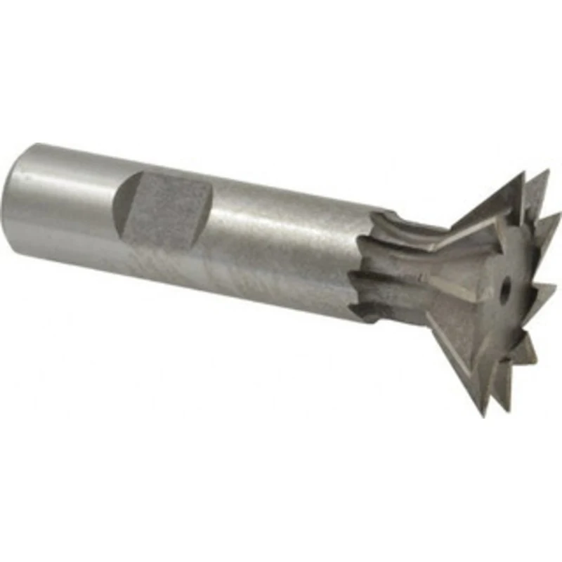 Made in USA 45 1-3/8 Cut Diam, 3/8 Cut Width, Cobalt Dovetail Cutter Uncoated, 5/8 Shank Diam, 2-1/2 Shank Length, 2-...