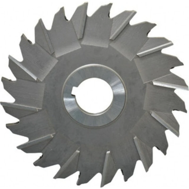 Made in USA 5 Diam x 1/4 Face Width Staggered Tooth Side Milling Cutter 1 Arbor Hole, High Speed Steel, Uncoated, 24 ...