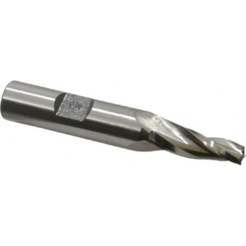 Made in USA 5 per Side 1/4 Small End Diam 1 LOC 3-Flute High Speed Steel Tapered Square End Mill Uncoated, 1/2 Shank ...