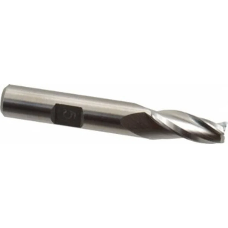 Made in USA 5 per Side 1/4 Small End Diam 3/4 LOC 3-Flute High Speed Steel Tapered Square End Mill Uncoated, 3/8 Shan...