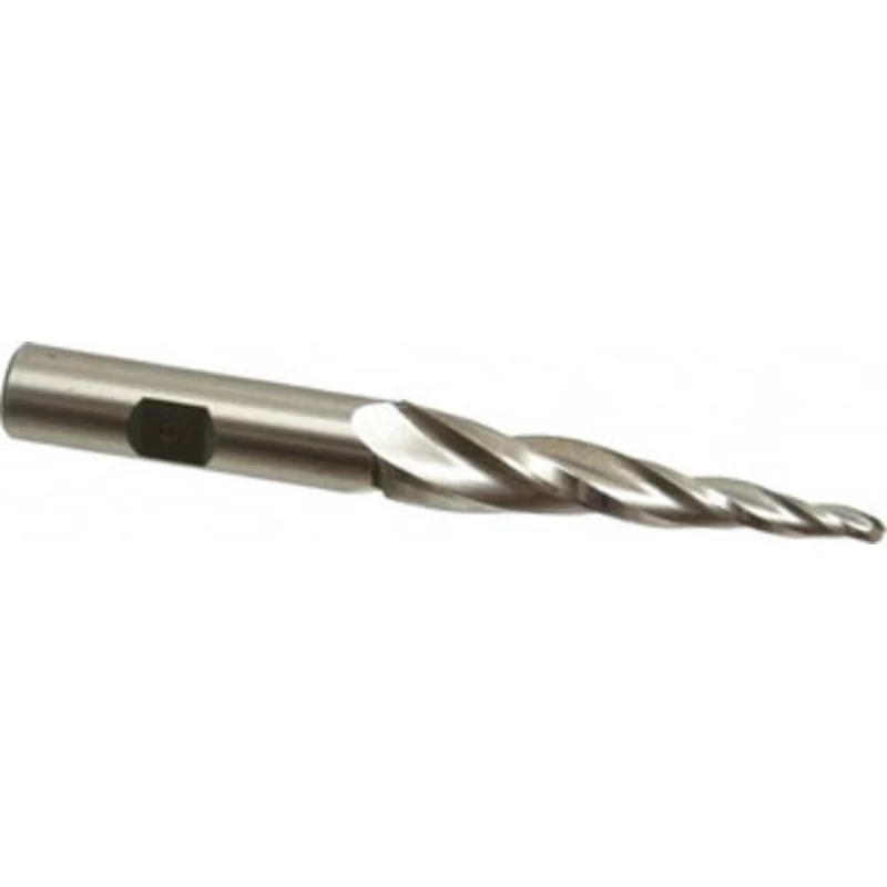 Made in USA 5 per Side 5/32 Small End Diam 2 LOC 3-Flute High Speed Steel Tapered Ball End Mill 1/2 Shank Diam, 3-7/8...