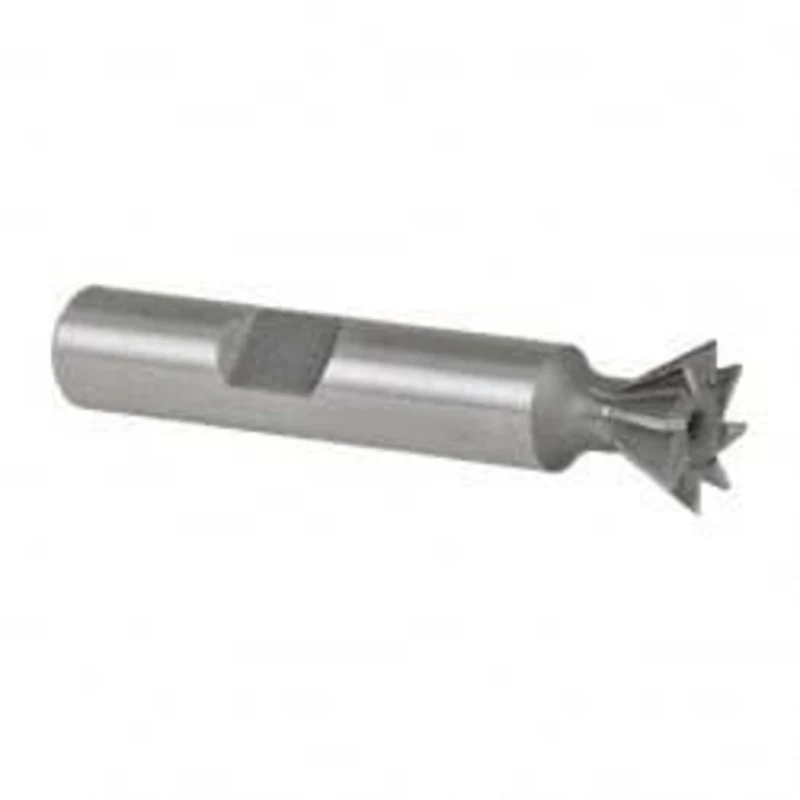 Made in USA 60 1/2 Cut Diam, 7/32 Cut Width, High Speed Steel Dovetail Cutter Uncoated, 3/8 Shank Diam, 2-1/8 OAL, 8 ...