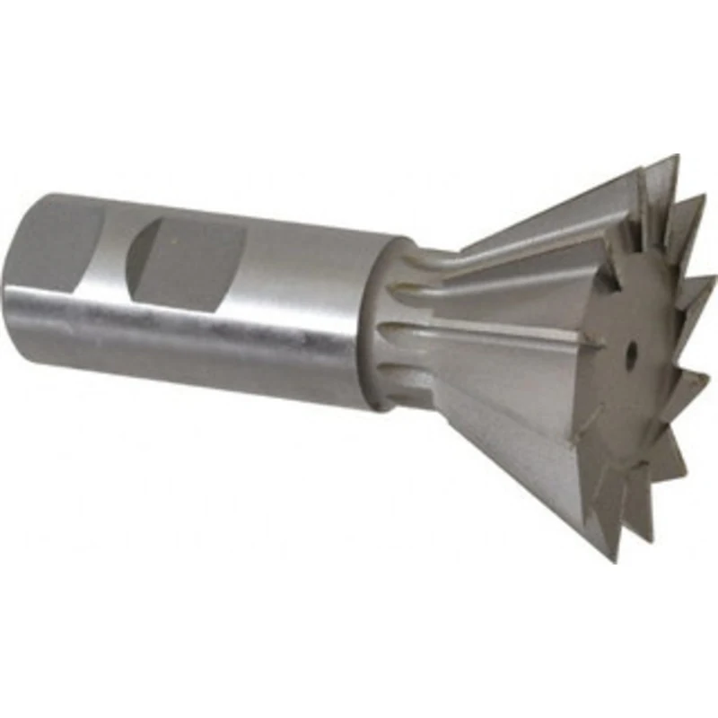 Made in USA 60 2-1/4 Cut Diam, 1-1/16 Cut Width, High Speed Steel Dovetail Cutter Uncoated, 1 Shank Diam, 3-3/4 OAL, ...