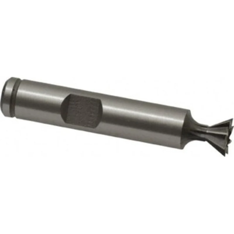 Made in USA 60 3/8 Cut Diam, 3/16 Cut Width, Cobalt Dovetail Cutter Uncoated, 3/8 Shank Diam, 2-1/8 OAL, 8 Teeth, Wel...