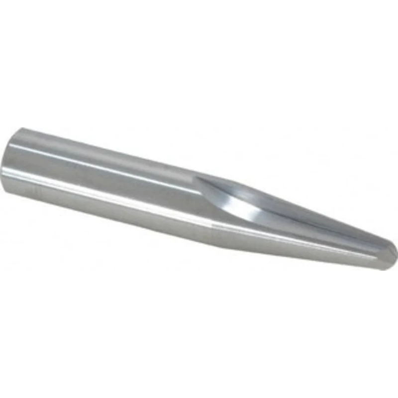 Made in USA 7 per Side 1/4 Small End Diam 1 LOC 2-Flute Solid Carbide Tapered Ball End Mill Uncoated, 1/2 Shank Diam,...