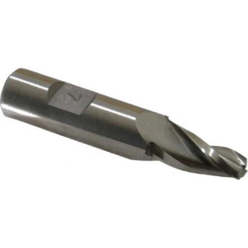 Made in USA 7 per Side 1/4 Small End Diam 3/4 LOC 3-Flute High Speed Steel Tapered Square End Mill Uncoated, 1/2 Shan...